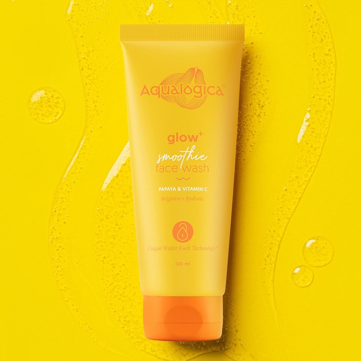 Aqualogica glow smoothie face wash 100ml papaya vitamin C
