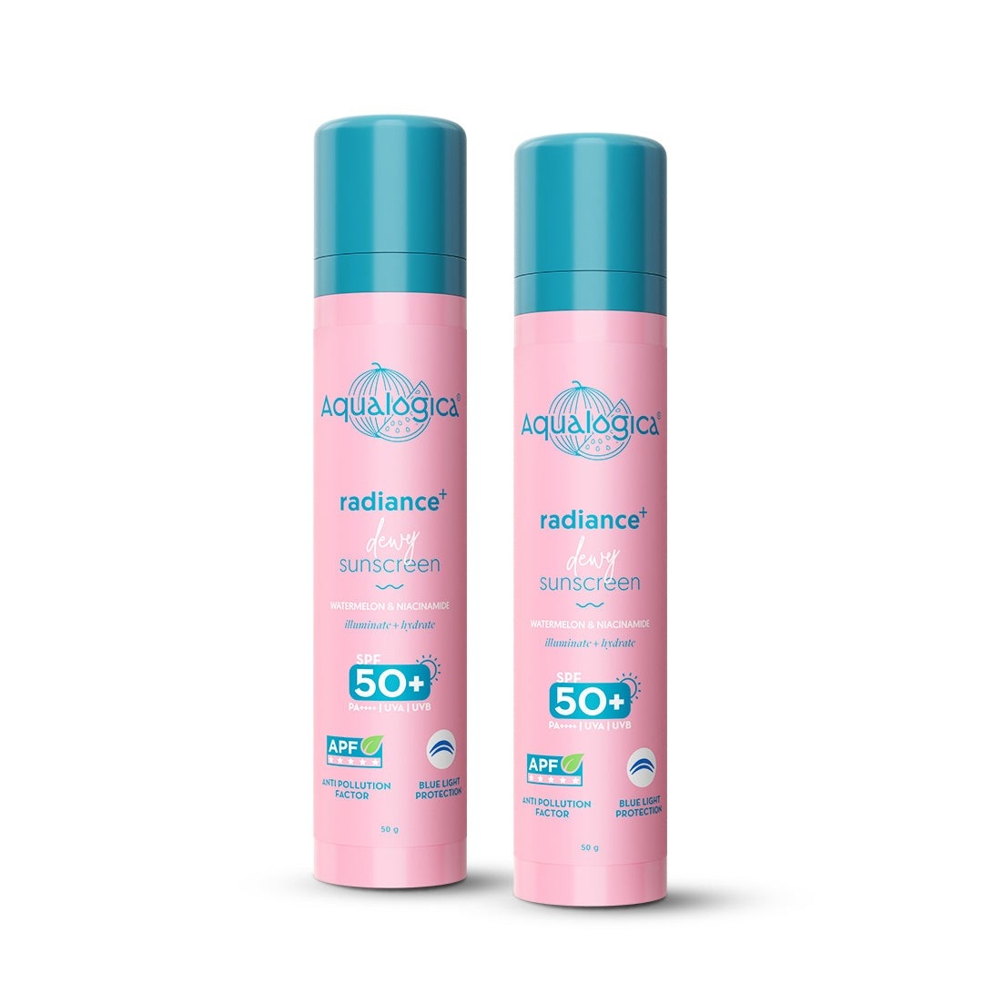 Radiance+ Dewy Sunscreen In-Vivo Tested with Watermelon & Niacinamide with SPF 50 & PA++++ - 50g(Pack of 2)