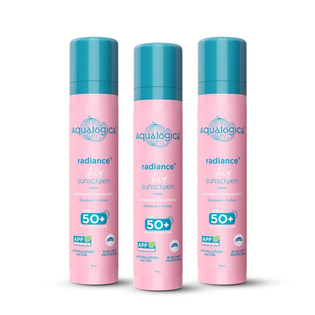 Radiance+ Dewy Sunscreen In-Vivo Tested with Watermelon & Niacinamide with SPF 50 & PA++++ - 50g(Pack of 3)