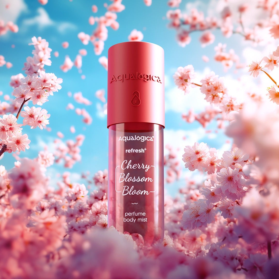 Aqualogica cherry blossom body mist with soft floral scent