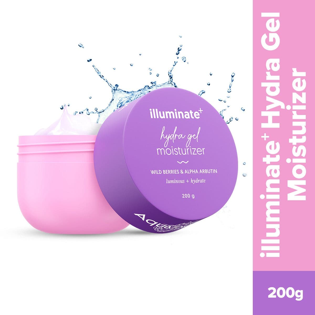 Aqualogica Illuminate Hydra Gel moisturizer with berry-inspired gel texture