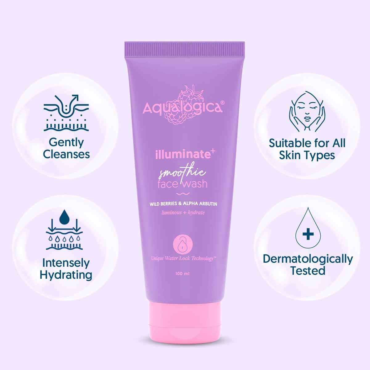 Aqualogica illuminate face wash 100ml tube