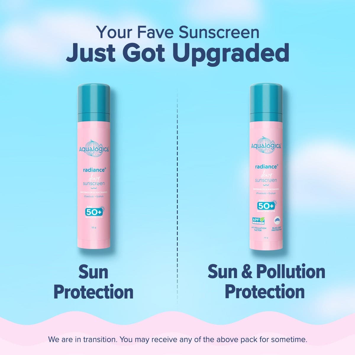 Radiance+ Dewy Sunscreen In-Vivo Tested with Watermelon & Niacinamide with SPF 50 & PA++++ - 50g(Pack of 2)