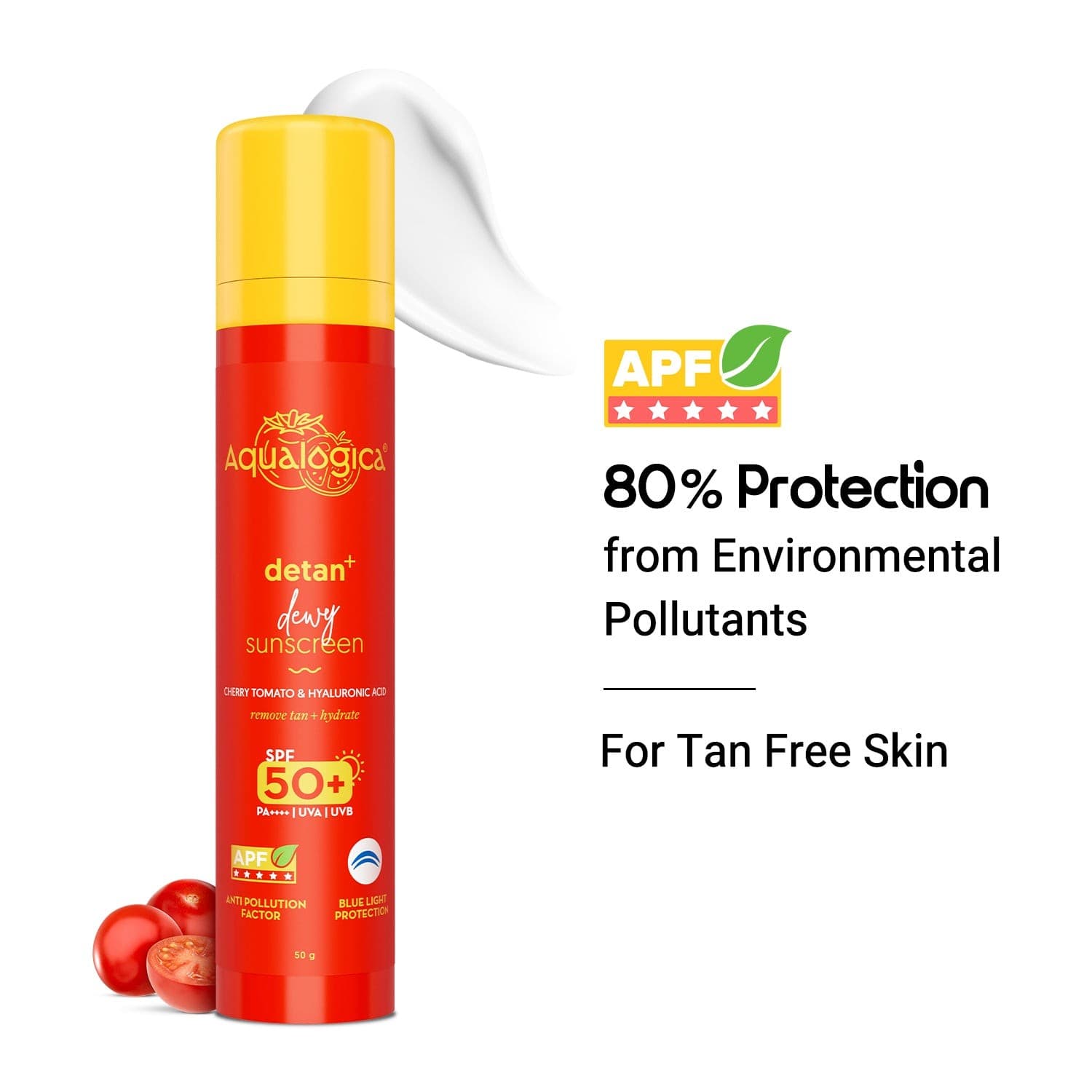 Detan+ Dewy Gel Sunscreen SPF 50+ PA++++ with 2% Kojic-Hyaluron Complex™ & Wild Berries - 50 g(Pack of 2)