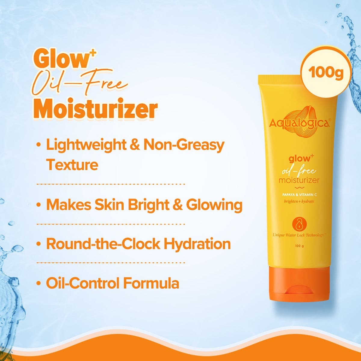 Aqualogica moisturizer for oily skin with papaya and vitamin C