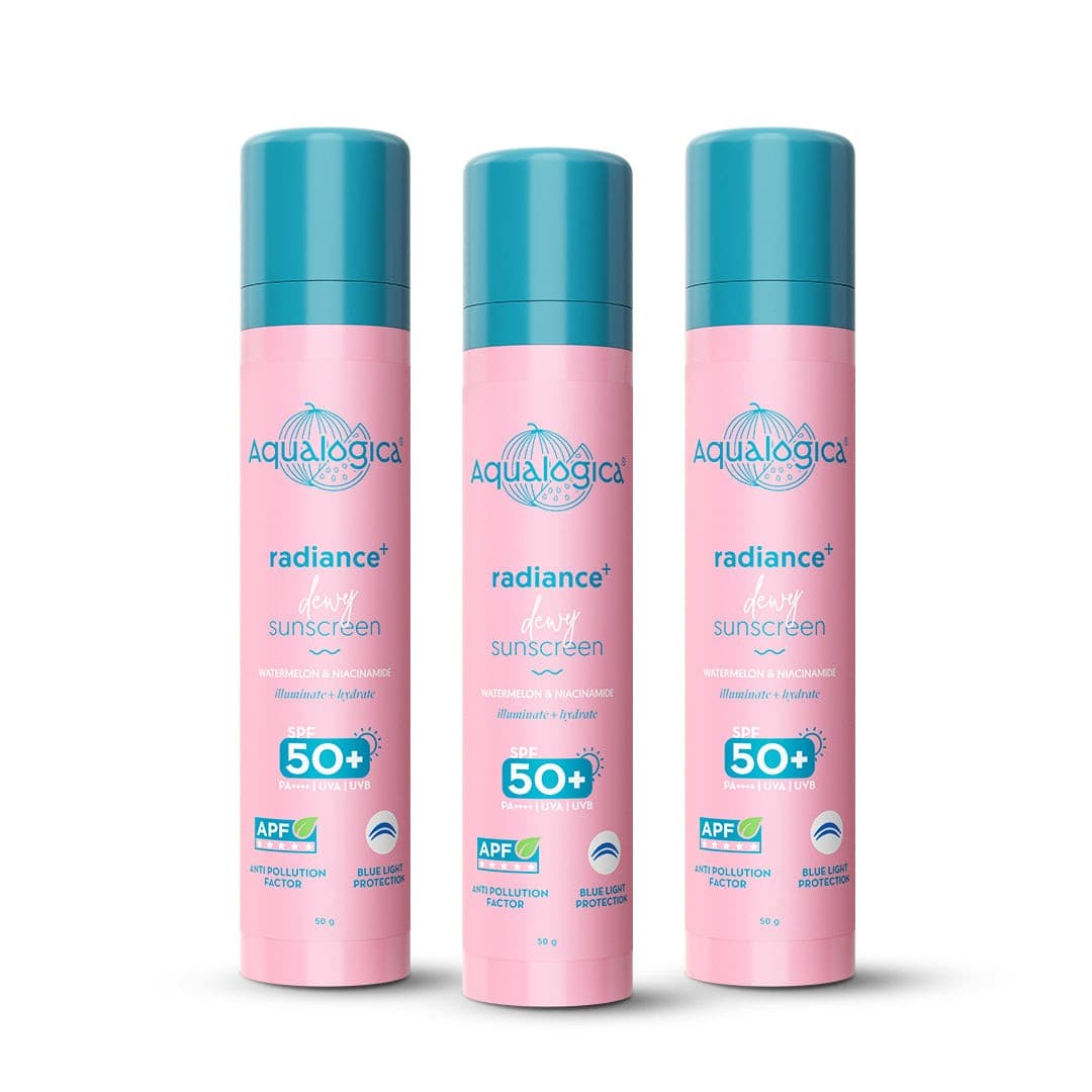 Radiance+ Dewy Sunscreen In-Vivo Tested with Watermelon & Niacinamide with SPF 50 & PA++++ - 50g(Pack of 3)
