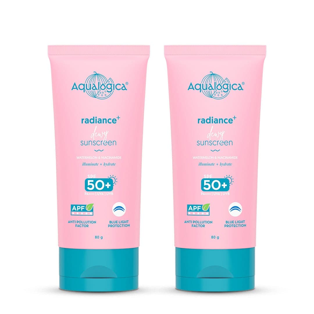 Radiance+ Dewy Sunscreen In-Vivo Tested with Watermelon & Niacinamide with SPF 50 & PA++++ - 80g (Pack of 2)