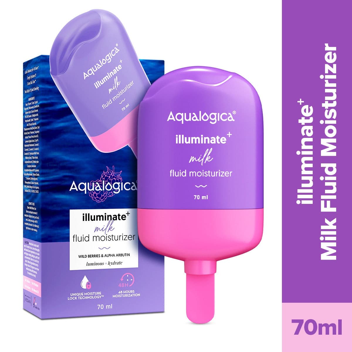 Aqualogica Illuminate+ Milk Fluid Moisturizer with wild berries 