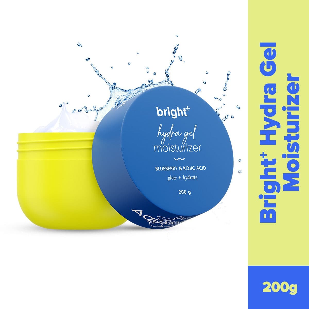 Bright Hydra Gel moisturizer jar with blueberry 