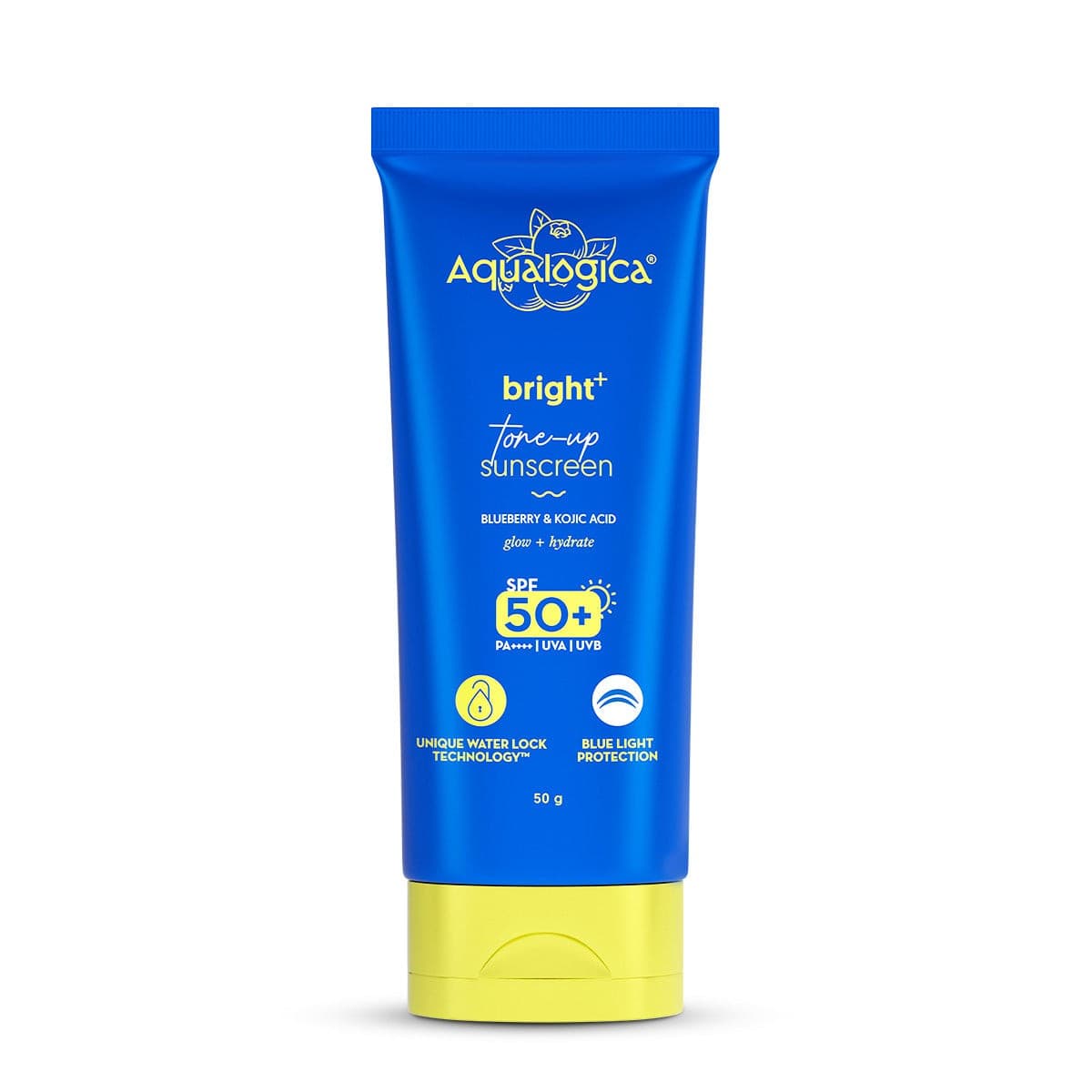Aqualogica bright tone up sunscreen SPF 50 blueberry 50g