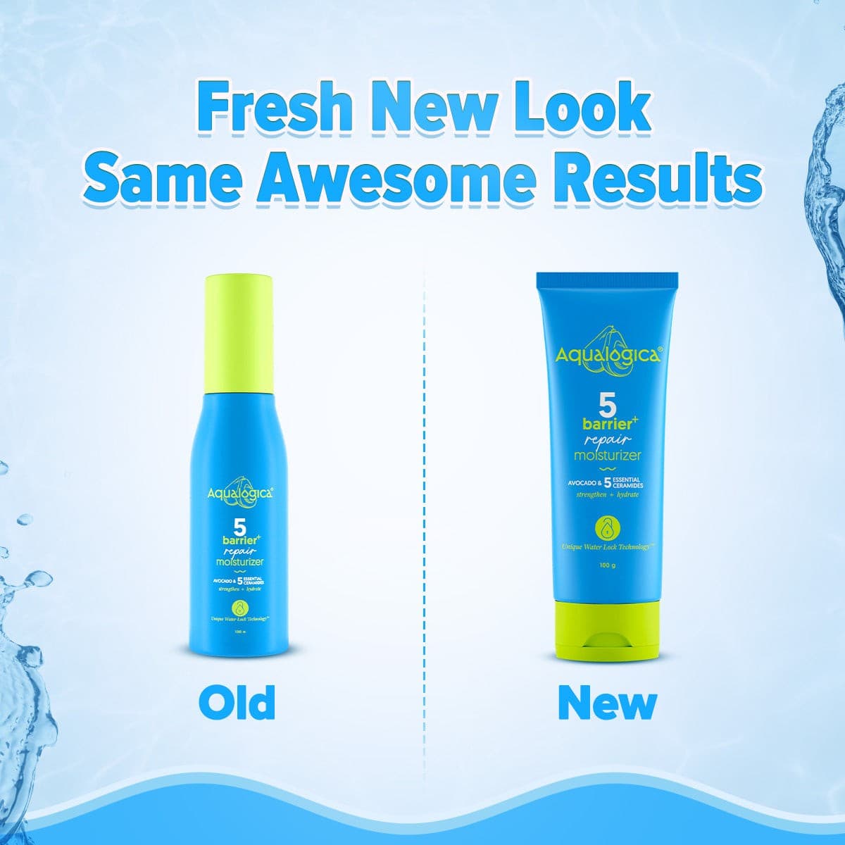 Aqualogica Barrier Repair moisturizer tubes with avocado 