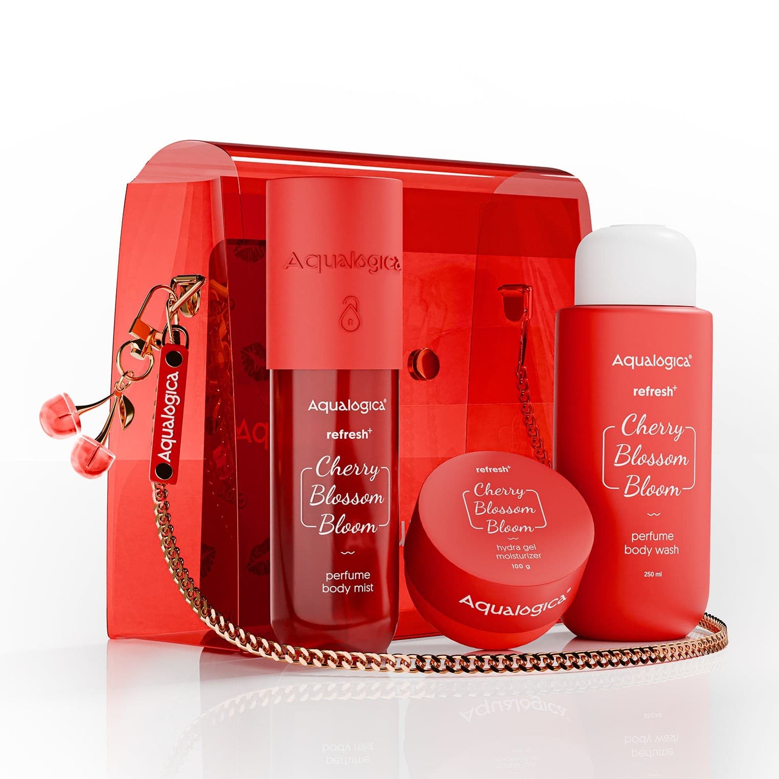 Refresh+ Cherry Blossom Bloom - Hot girl essentials Gift set with Sling bag & charms