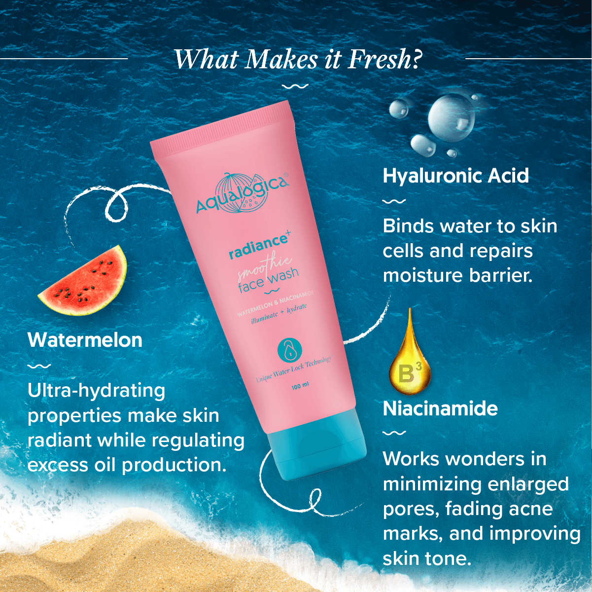 Watermelon niacinamide hyaluronic acid ingredients
