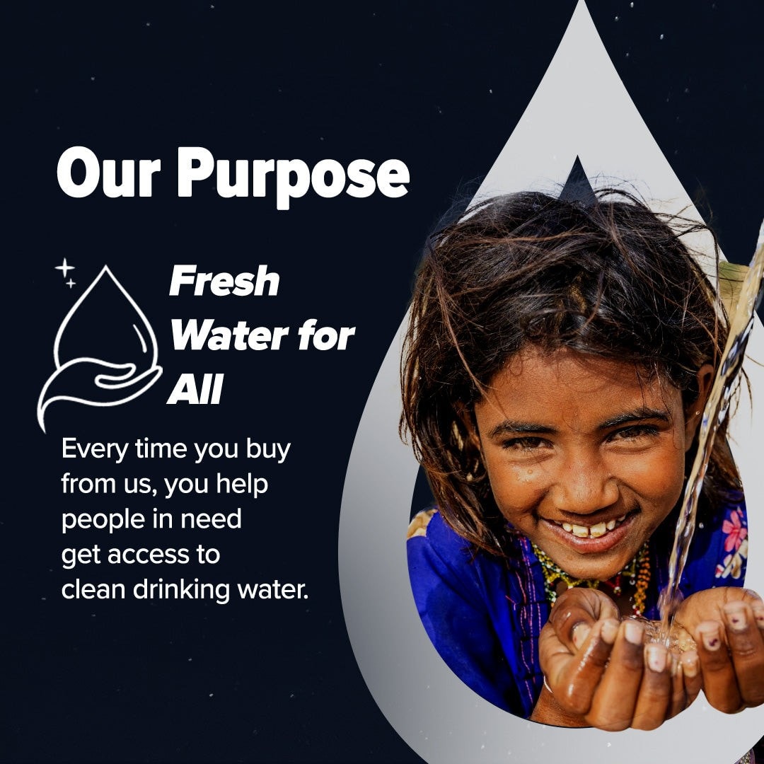 Fresh Water For All promise by Aqualogica