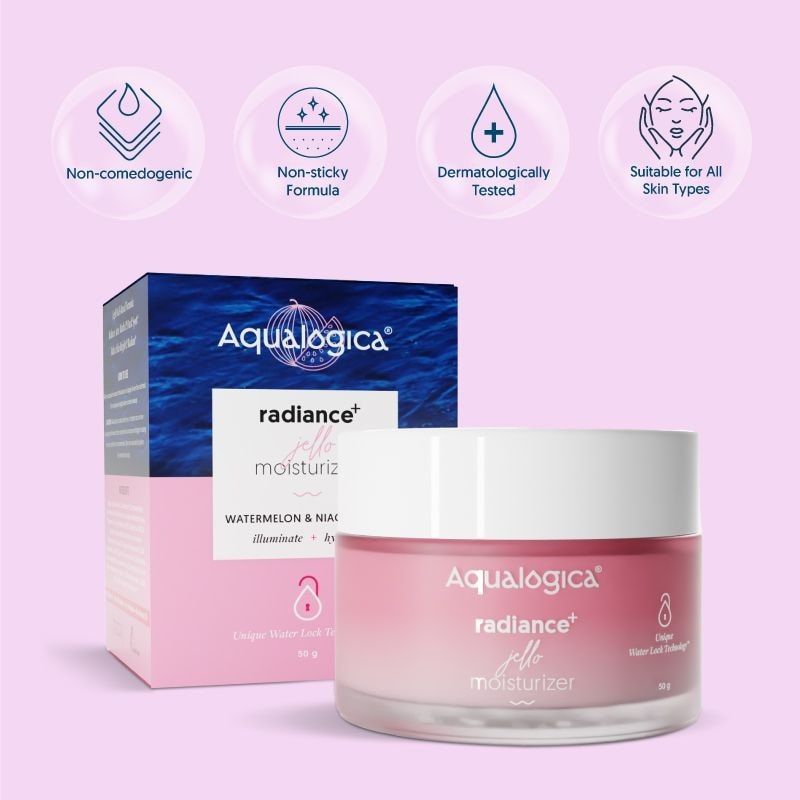 Radiance jello moisturizer with jar and outer box packaging