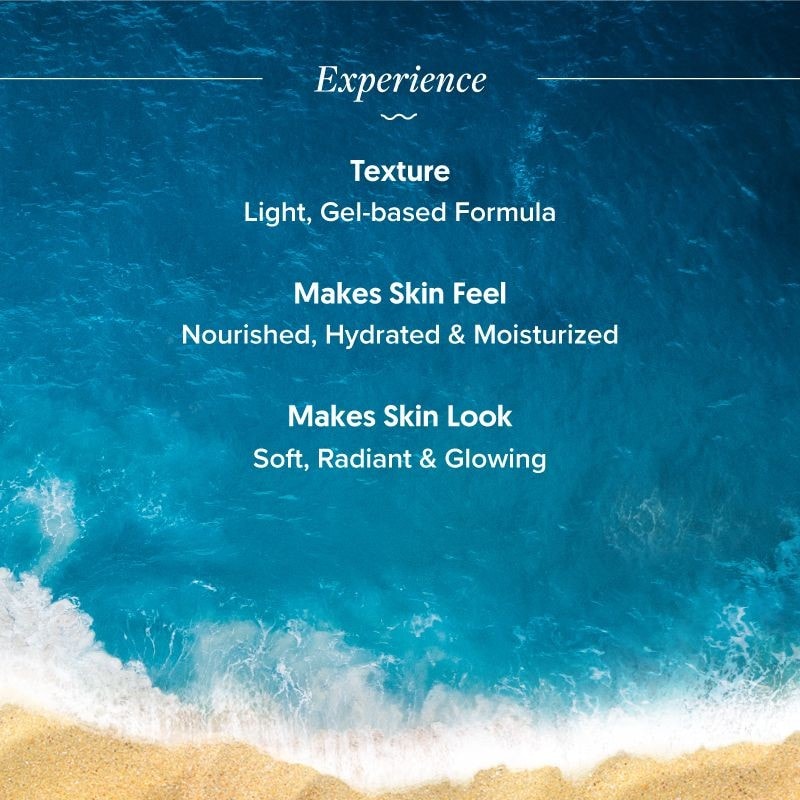 Product experience panel with texture and skin-feel highlights
