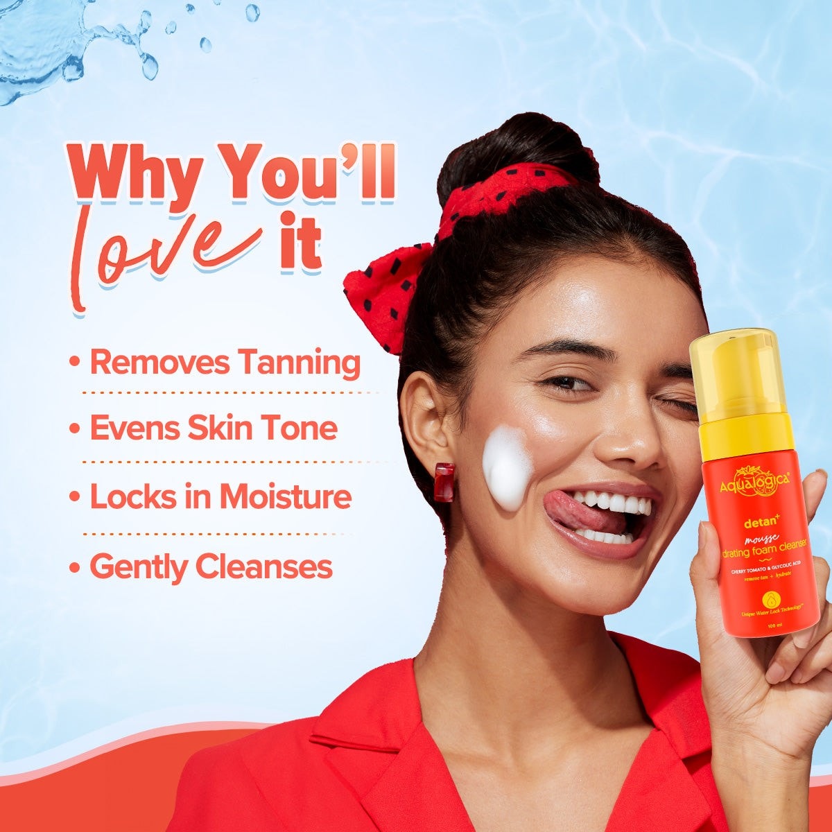 Detan mousse removes tanning evens skin tone