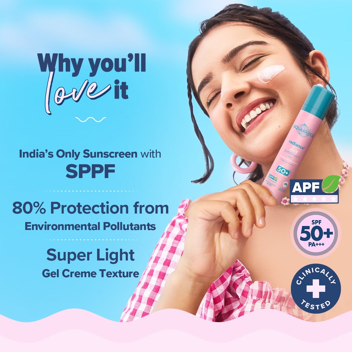 Radiance+ Dewy Sunscreen In-Vivo Tested with Watermelon & Niacinamide with SPF 50 & PA++++ - 50g(Pack of 2)