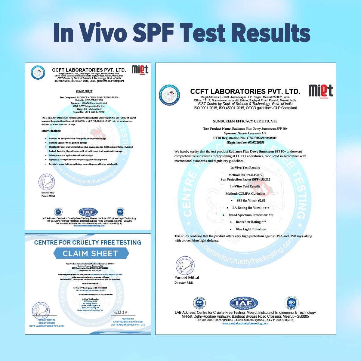Radiance+ Dewy Sunscreen In-Vivo Tested with Watermelon & Niacinamide with SPF 50 & PA++++ - 50g(Pack of 2)