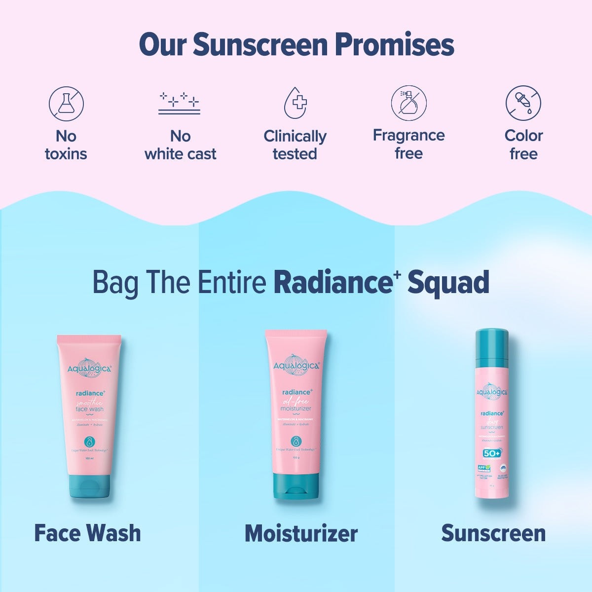 Radiance+ Dewy Sunscreen In-Vivo Tested with Watermelon & Niacinamide with SPF 50 & PA++++ - 50g(Pack of 2)