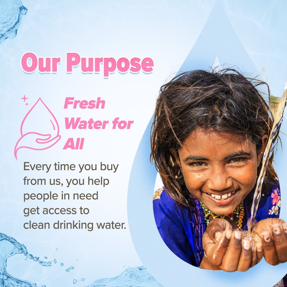 Fresh Water For All Aqualogica brand purpose