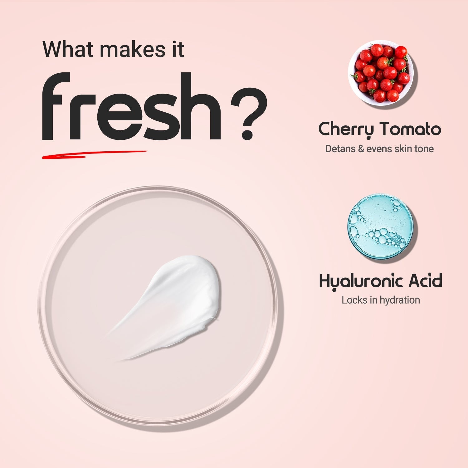Cherry tomato hyaluronic acid fresh active formula