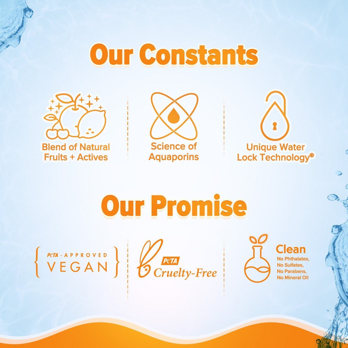 Our constants promise vegan cruelty free clean