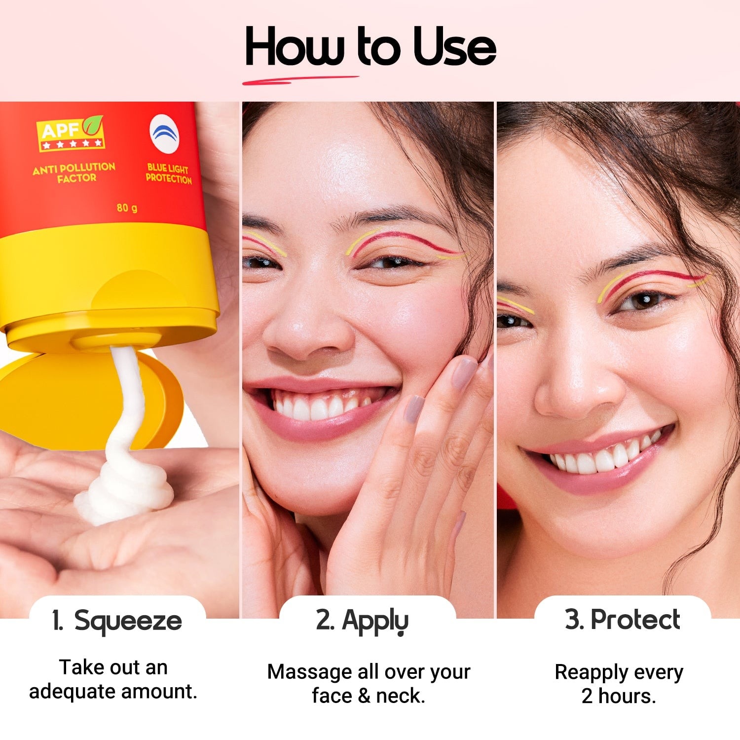 Detan sunscreen how to use squeeze apply protect