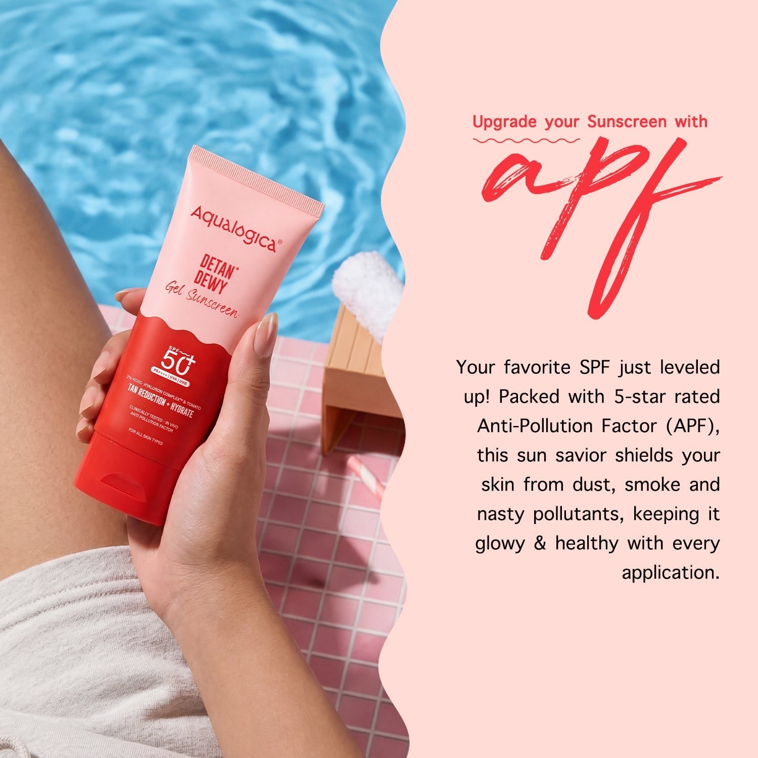 Detan+ Dewy Gel Sunscreen SPF 50+ PA++++ with 2% Kojic-Hyaluron Complex™ & Wild Berries - 80g