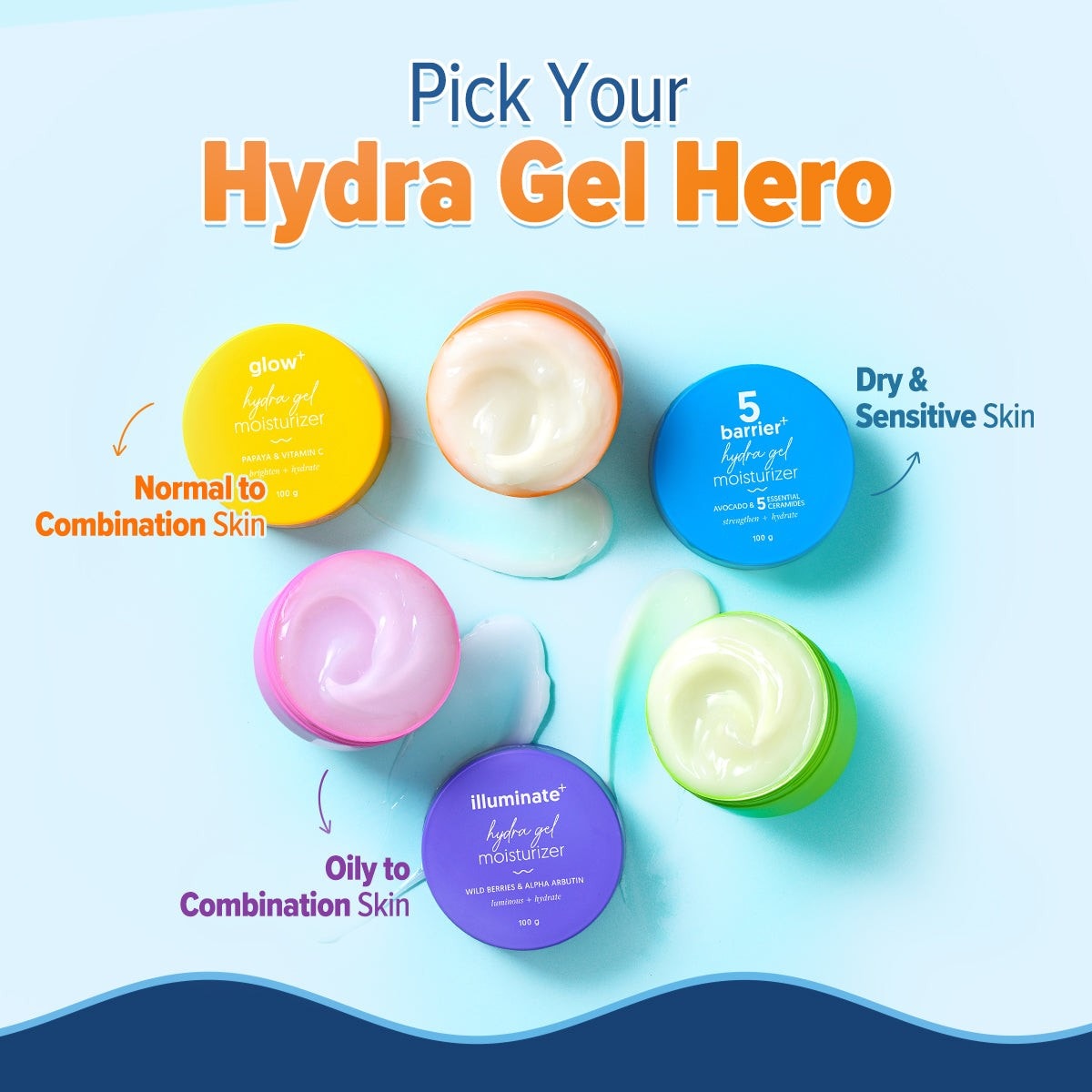 Hydra Gel Hero Aqualogica moisturizer variants