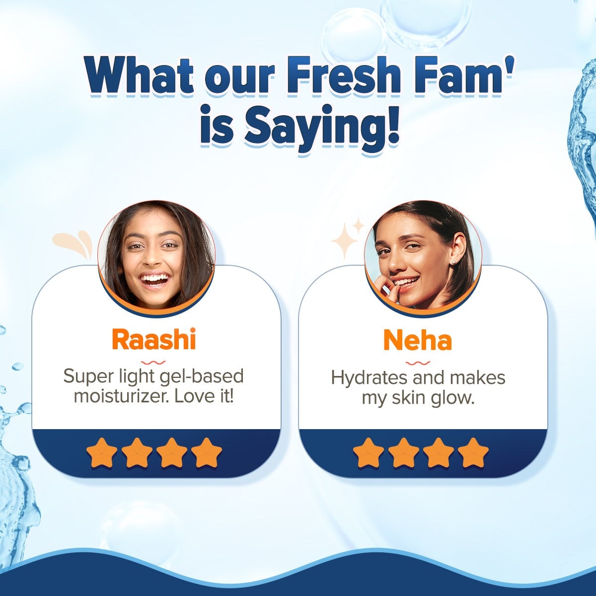 Fresh Fam review card for Aqualogica glow moisturizer