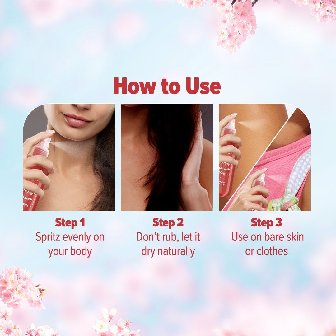 How to use cherry blossom body mist for lasting fragrance
