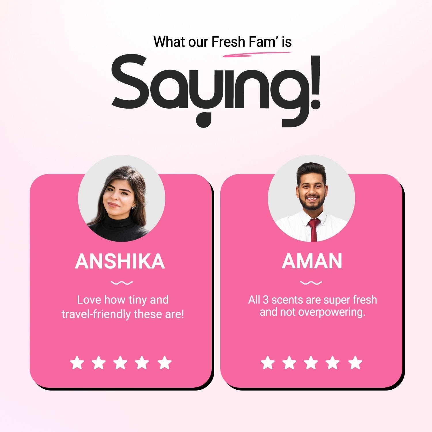 Shopper feedback card for the Love at First Spritz set