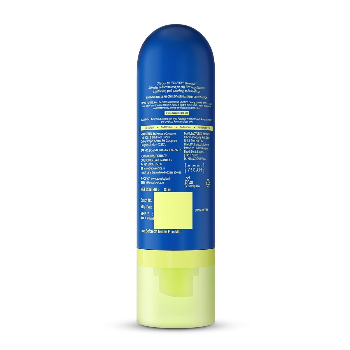 Bright+ Makeup-Set Sunscreen Mist SPF 50+ PA++++ with Blueberry & Kojic Acid