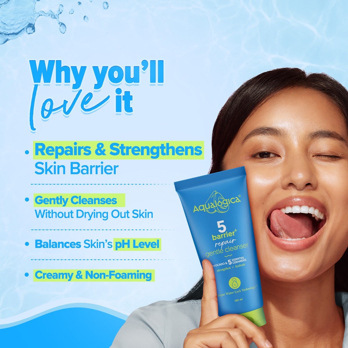 Barrier cleanser repairs strengthens skin