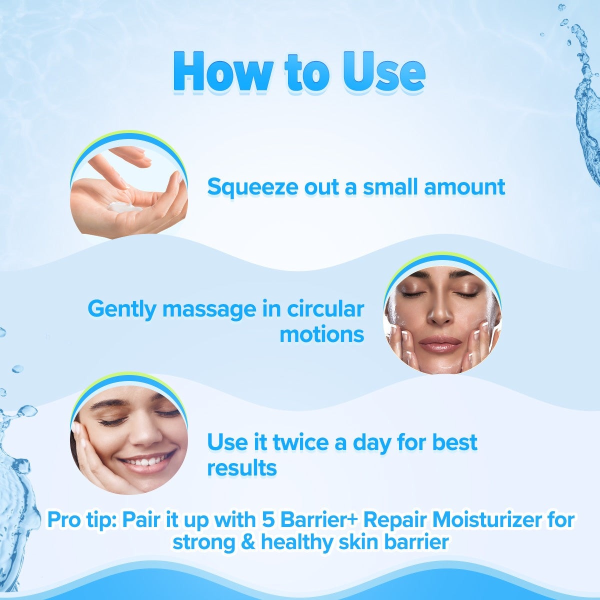 Barrier cleanser how to use steps