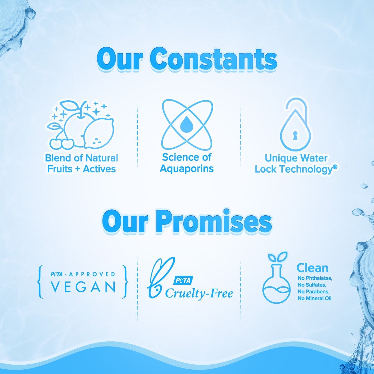 Our constants promises vegan clean