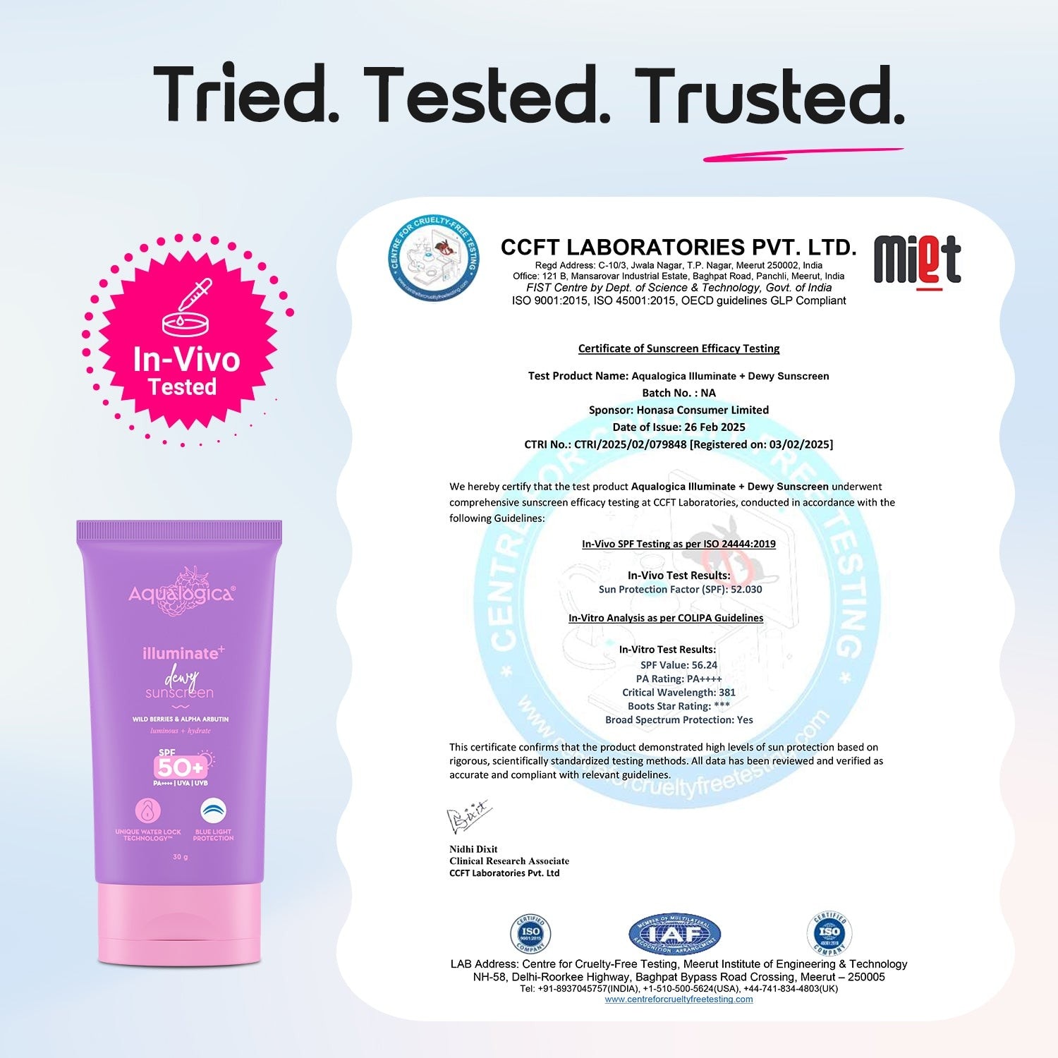 Illuminate+ Dewy Sunscreen In-Vivo Tested SPF 50+ PA++++ with Wild Berries & Alpha Arbutin - 30 g