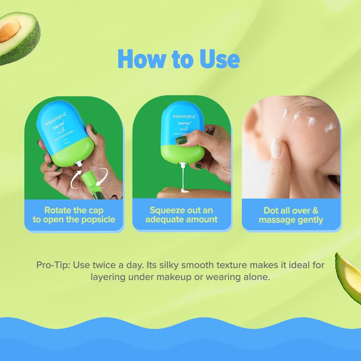 Simple application steps for milk moisturizer 