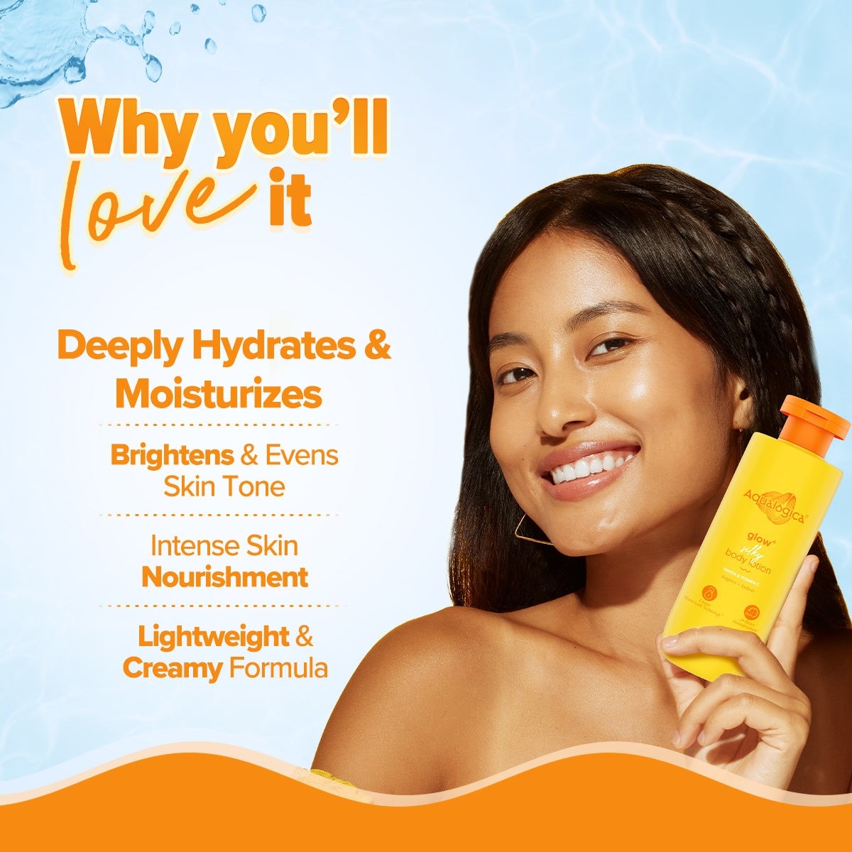 Glow+ Silky Body Lotion for 24-Hour Moisturization with Papaya & Vitamin C- 200 ml