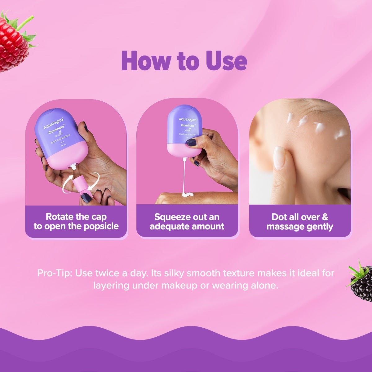 How to use fluid moisturizer on face and neck 