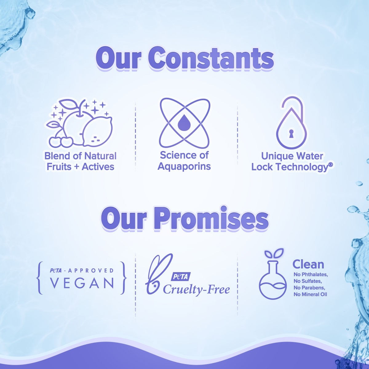 Our constants promises vegan cruelty free beauty