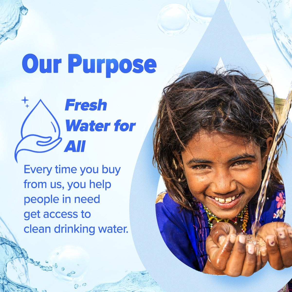 Fresh Water For All brand purpose Aqualogica