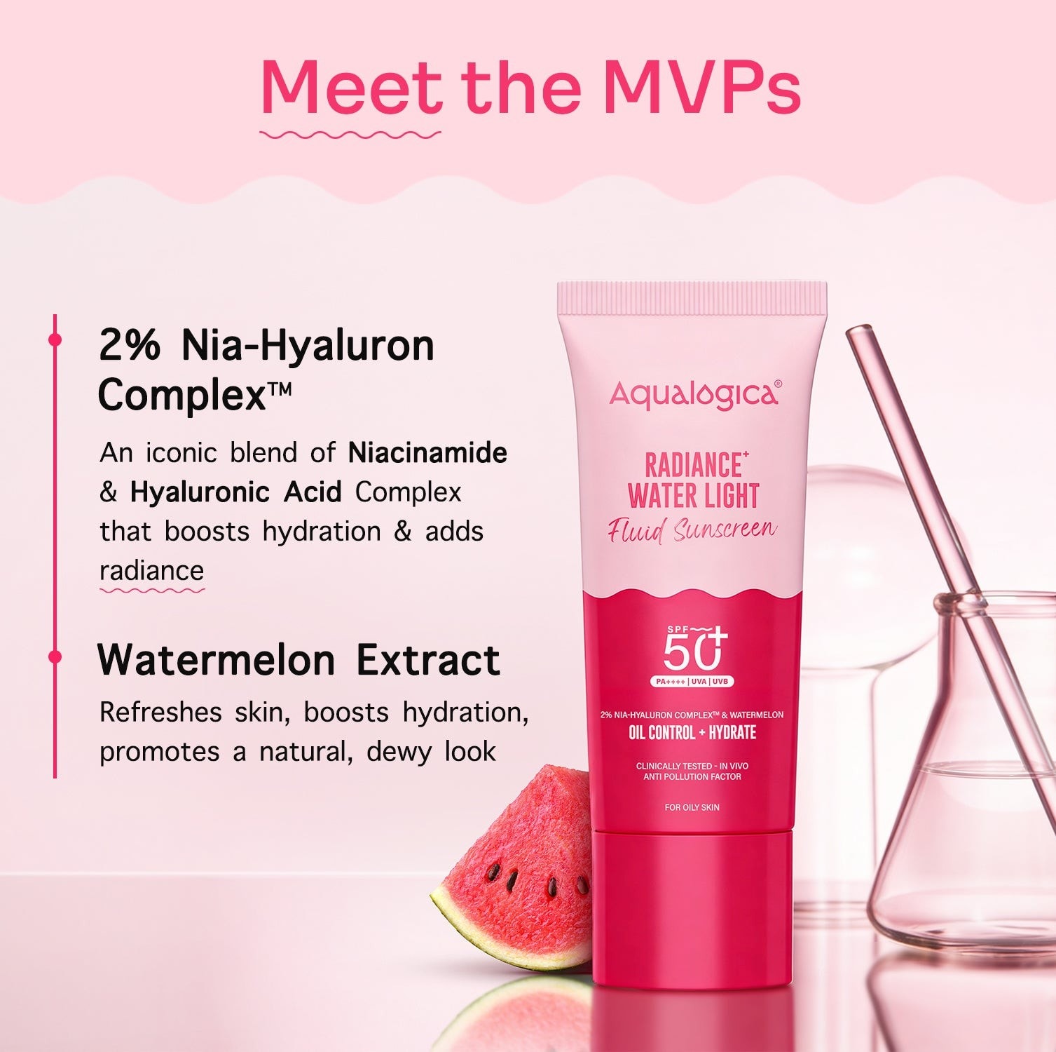 Niacinamide watermelon extract MVP oil control sunscreen