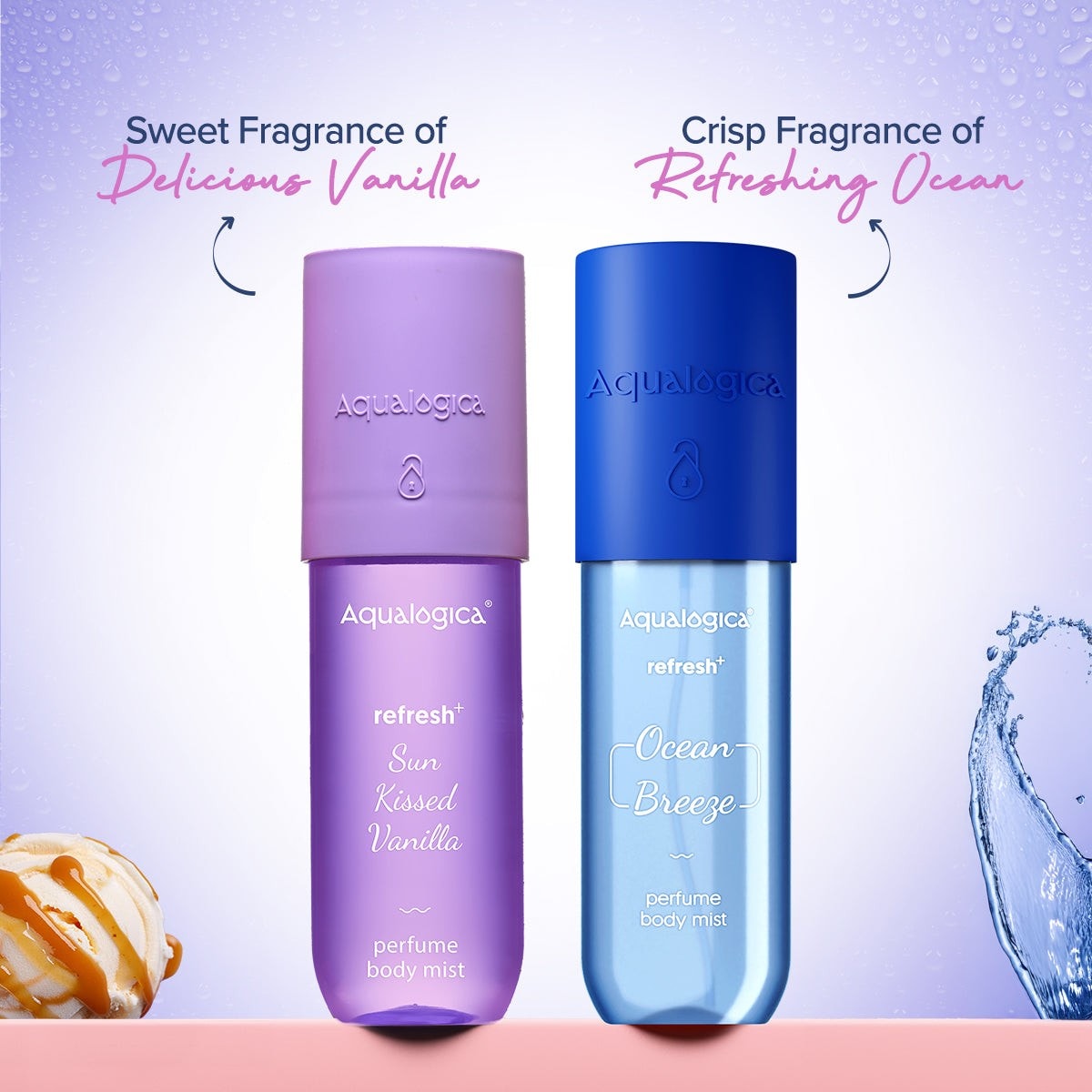 Aqualogica body mist vanilla with Ocean Breeze fragrance 