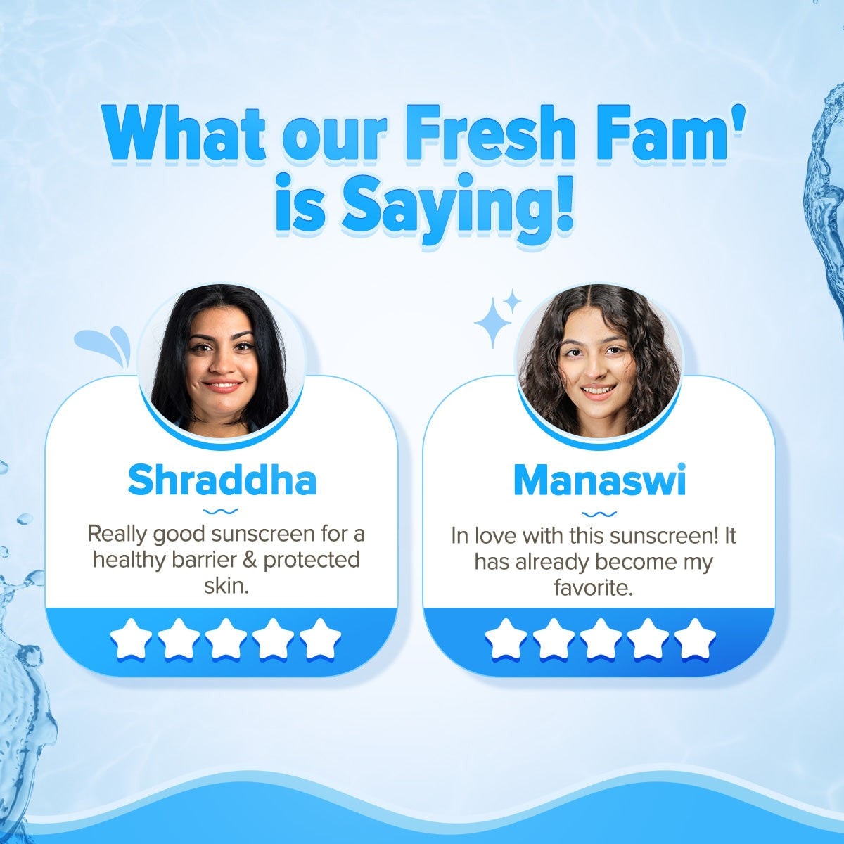 Fresh fam shraddha and  Manasvi barrier sunscreen reviews