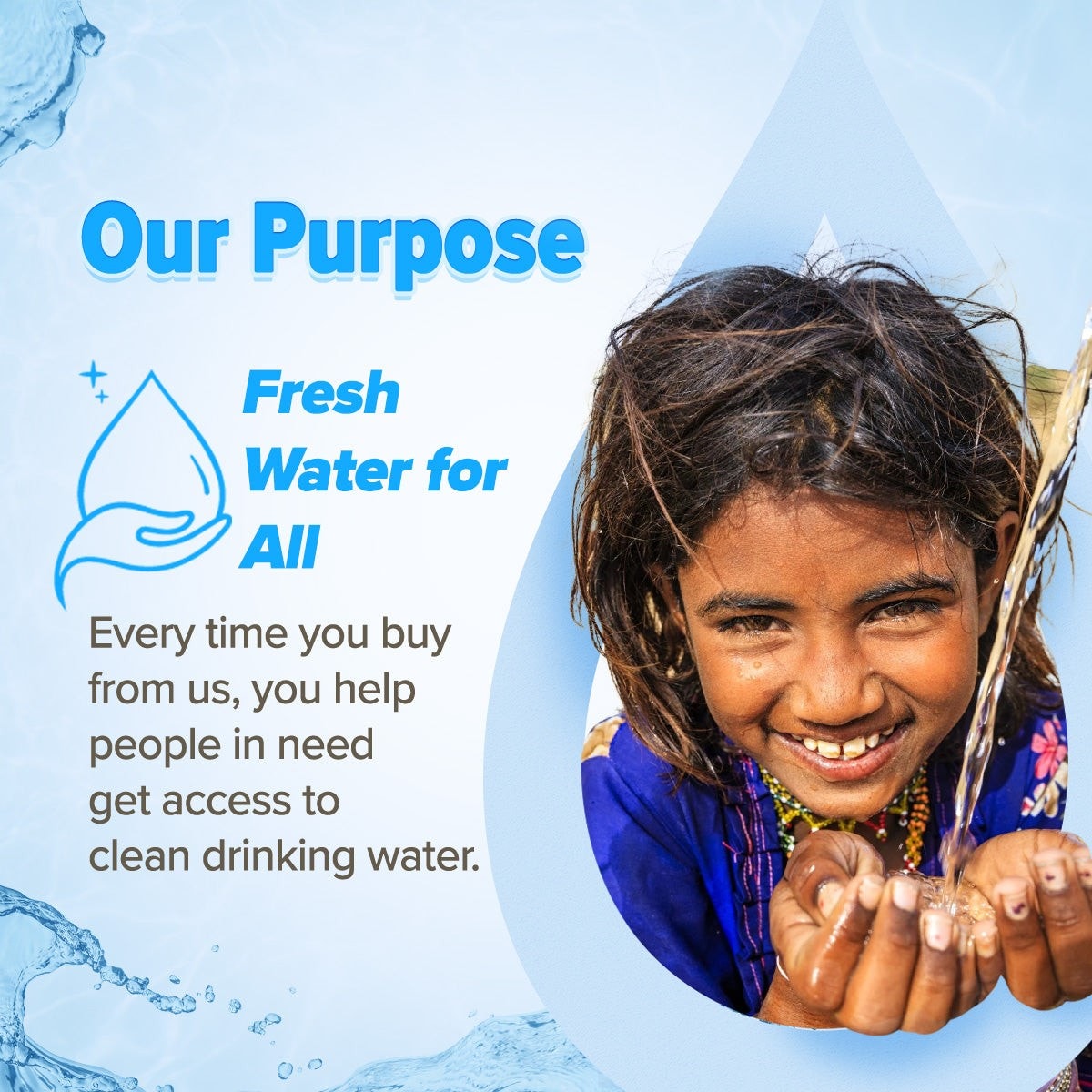 Fresh Water For All story showing Aqualogica care values