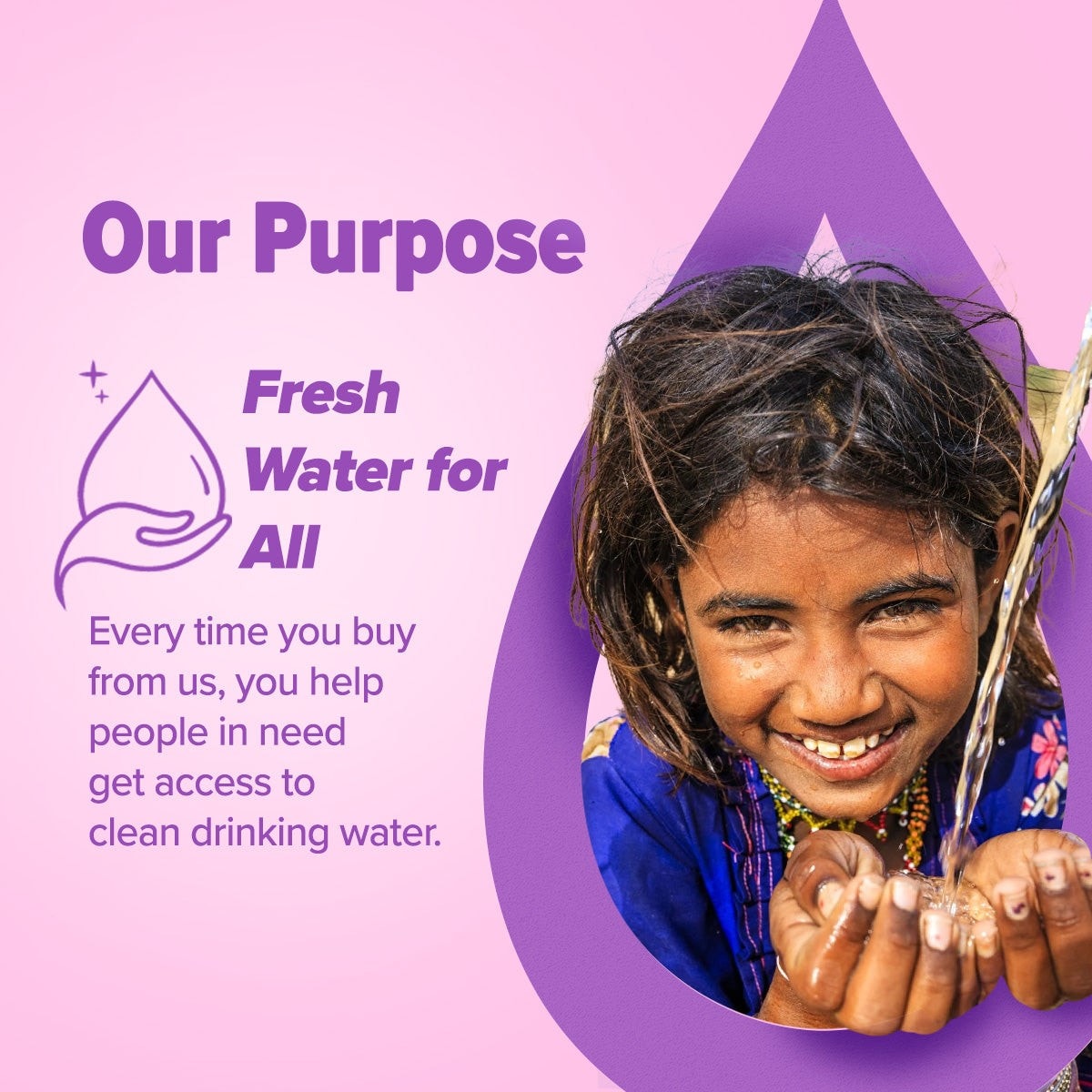 Fresh Water For All message with Aqualogica