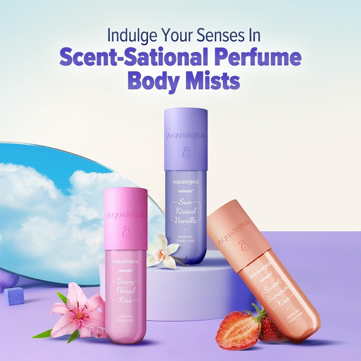 
Aqualogica perfume body mist set with scent-sational fragrance range
