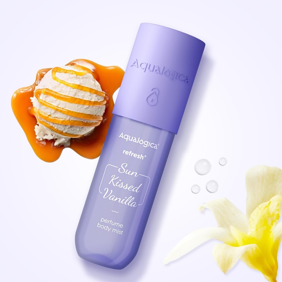 
Aqualogica body mist with floral and vanilla scent 

